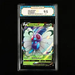 TQG 9.5 Mint+ 2020 Pokemon ENG Butterfree V #SWSH-DA D 001/189 Holo V - Image 2