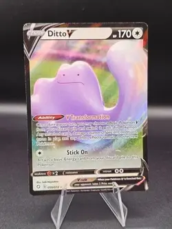 Pokemon TCG Ditto V 050/072 Shining Fates Ultra Rare Full Art Holo! - Image 1
