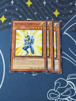 3x Elemental HERO Flash - GENF-EN090 - Common (NM) - Yugioh Playset - Image 1