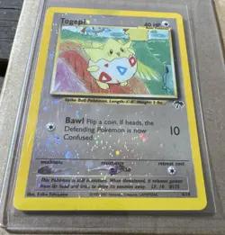 Pokemon Togepi 4/18 Southern Islands Promo Reverse Holo Swirl 2001 WotC LP - Image 1
