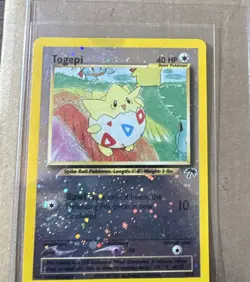 Pokemon Togepi 4/18 Southern Islands Promo Reverse Holo Swirl 2001 WotC LP - Image 5