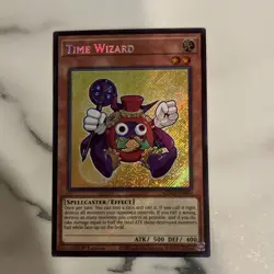 Yu-Gi-Oh! Time Wizard Maze of Muertos 1st Edition Holo Effect ATK 500 DEF 400 - Image 1