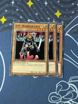 3x D.D. Warrior Lady (SGX1-ENE04) - Common (NM) - Yugioh Playset - Image 1