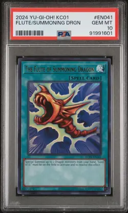 2024 Yugioh KC01-EN041 The Flute of Summoning Dragon Ultra Rare PSA 10 Gem Mint - Image 1