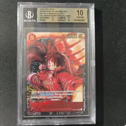 2023 One Piece New Era Monkey D Luffy 1st Ann Special Alt Art #ST01-012 BGS 10 - Image 1