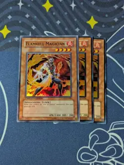 3x Flamvell Magician - HA01-EN008 - Super Rare (NM) - Yugioh Playset - Image 1