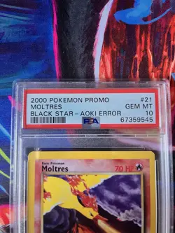 2000 Pokemon TCG Moltres #21 Black Star Promo PSA 10 | Aoki Error | Vintage - Image 4