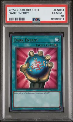 YuGiOh DARK ENERGY #KC01-EN051🔥PSA 10 GEM MT🔥UNLIMITED EDITION-2024 ULTRA RARE - Image 1