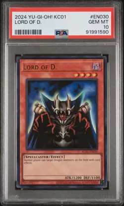 Lord of D. Yugioh 2024 KC01-EN030 Ultra Rare PSA 10 - Image 1