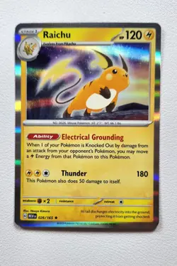 Raichu 026/165 SV: Scarlet & Violet 151 Holo NM Pokemon TCG - Image 1