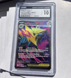 Pokemon Mega Manectric ex 158/132 Ultra Rare Mega Evolution - CGC Gem Mint 10 💎 - Image 1