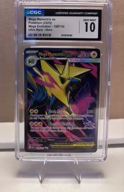 Pokemon Mega Manectric ex 158/132 Ultra Rare Mega Evolution - CGC Gem Mint 10 💎 - Image 4