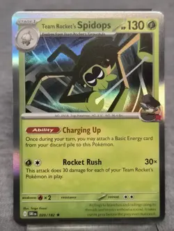 Pokemon TCG Destined Rivals - Team Rocket's Spidops 20/182 Holo Rare NM - Image 1