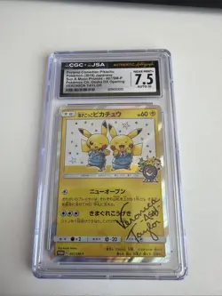 Pokemon TCG CE2328 Pretend Comedian Pikachu Card SM-P, Autograph Veronica Taylor - Image 1