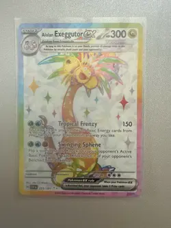 Pokemon TCG Alolan Exeggutor Ex Ultra Rare Full Art Surging Sparks 225/191 - Image 1