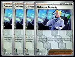 Pokemon TCG 4x Colress's Tenacity 057/064 2024 SFA Reverse Holo Playset - NM/LP - Image 1