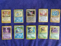10 Vintage Pokemon Cards Gen 1 and 2 Holo 1st Edition Neo Dark WOTC Lot 2 - Image 1