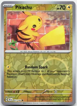 Pikachu 051/162 Common Temporal Forces Pokemon Reverse Holo NM - Image 1