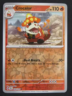 Crocalor 030/191 Common Surging Sparks Pokemon Reverse Holo NM - Image 1