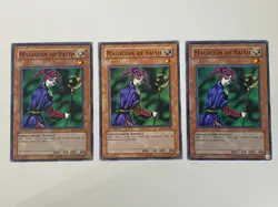 Yugioh - Magician of Faith & Faithfulness x 3 - 1st Edition LP - Plus Free Holo - Image 3
