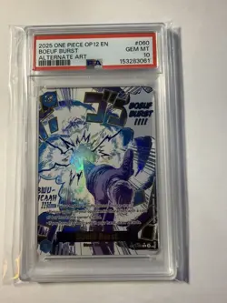 2025 ONE PIECE OP12-060 LEGACY OF THE MASTER BOEUF BURST EVENT ALT ART PSA 10 - Image 1