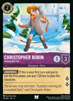 Lorcana Christopher Robin - Joining the Fun Winterspell 55/204 Cold Foil NM - Image 1