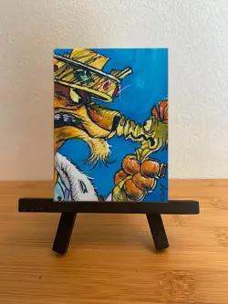 Prince John Sir Hiss Robin Hood Disney PSC 1/1 Hand Drawn Sketch Card ACEO - Image 2