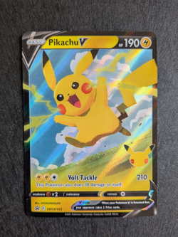 Pikachu V SWSH143 Celebrations 25th Anniversary Promo Pokemon Card 2021 NM - Image 1