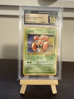 (PSA) CGC 10 PRISTINE Paras Japanese Jungle Pokemon Card #046 POP 11! - Image 1