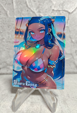 Nessa Trading Card Waifu Goddess Story Anime Girl holo Karte Manga Full Art - Image 1