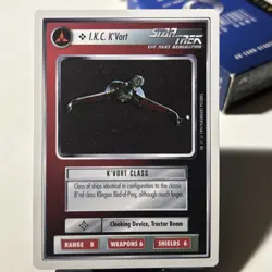1994 Star Trek The Next Generation CCG Ships Klingon I. K. C. K’Vort Common Card - Image 1