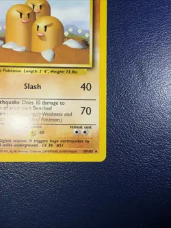 Pokemon TCG Dugtrio Base Set 19/102 Regular Unlimited Rare Vintage Card Vtg LP - Image 5