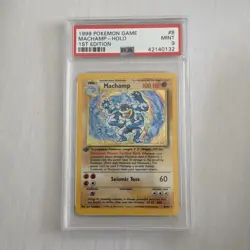 Machamp Holo 8/102 Base Set PSA 9 Game Pokemon Card Game - Image 3