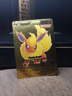 Pokemon Flareon v Gold Foil Fan Art Card Single Strike 169/203 - Image 3