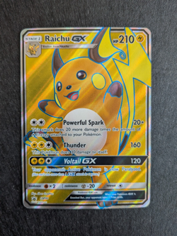 Raichu GX SM90 Full Art Holo Black Star Promo Pokemon Card NM - Image 1