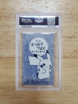 Pokemon PSA 9 MINT 2016 Poncho Pikachu Mega Charizard Y Japanese Business Card - Image 2