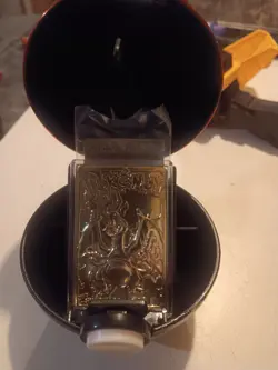 23K Gold Plated CHARIZARD Trading Card 1999 Burger King Pokemon Ball - Image 2