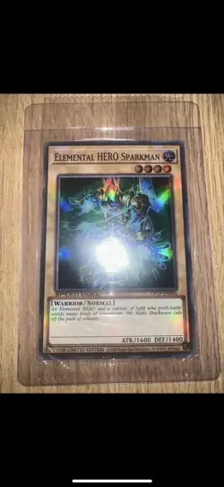 YuGiOh! Elemental HERO Sparkman OPTP-EN004 Super Rare Speed Duel Prize Card - Image 1