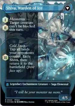 Jill, Shiva's Dominant BORDERLESS SURGE FOIL Final Fantasy Magic MTG NM - Image 2