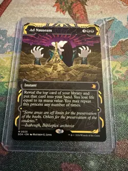 Ad Nauseam Instant Black MTG SOA English Matthew G. Lewis 0025 - Image 1