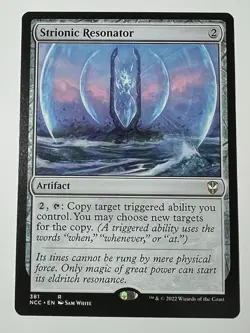 Strionic Resonator Commander: Streets of New Capenna Rare Artifact Regular Colo… - Image 1