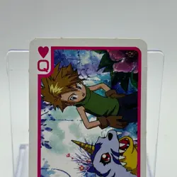 Gabumon Digimon Adventure TV Magazine Trump Playing Card Heart Queen TCG Japan - Image 4