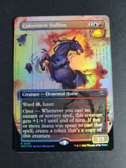 Colorstorm Stallion (Borderless Foil) Rare MTG Secrets of Strixhaven - Image 1