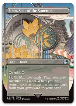 Eden, Seat of the Sanctum (Borderless) #355 (NM) Final Fantasy FIN Magic MTG - Image 1