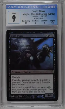 VOID MAW Coldsnap Foil Rare CGC 9 Q++ MTG [Nostalgium] - Image 1