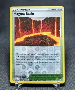 Magma Basin Uncommon Reverse Holo Stadium Brilliant Stars Pokemon Card 144/172 - Image 1