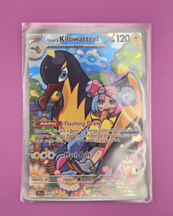Pokemon TCG Iono's Kilowattrel 163/159 Sv09 Full Art Holo 120 HP - Image 1