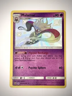 Malamar SV18/SV94 Shiny Rare Hidden Fates Shiny Vault Pokemon Near Mint - Image 1
