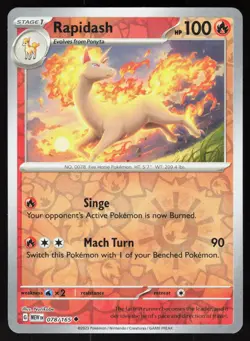 Rapidash 078/165 Uncommon 151 Pokemon Reverse Holo NM - Image 1