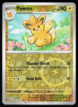 Pawmo 075/198 Common Scarlet & Violet Pokemon Reverse Holo NM - Image 1